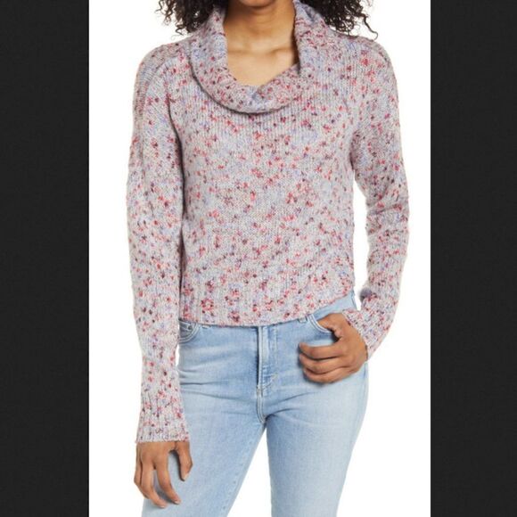 SWEATER SALE 3/$30  BP Multicolor Cowl Neck Sweater Size Small - Picture 1 of 7